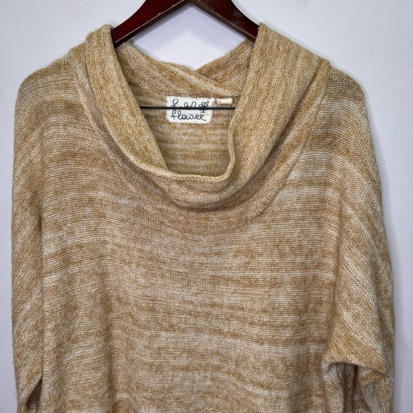 Anthropologie Field Flower Cowl Neck Tunic Sweater Side Slits Size Medium - Picture 4 of 13